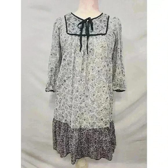 Zara Basic Floral Peasant Dress - Picture 1 of 10
